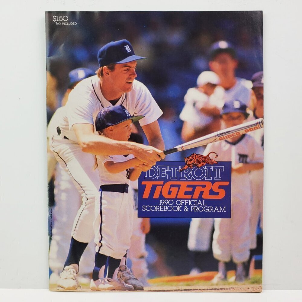 Detroit Tigers Vintage 1990 Scorebook Program MLB 90s Baseball Unscored